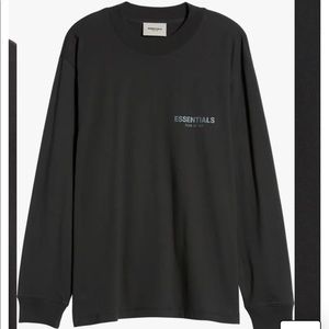 Fear of God Essentials Core Collection long sleeve shirt in black mens